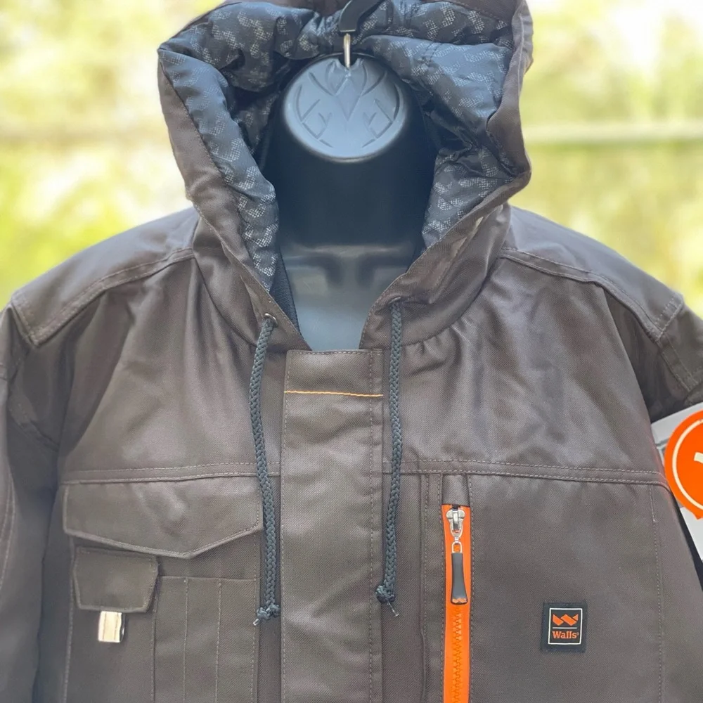 WALLS TUFF MODERN‎ WORK HOODED INSULATED JACKET BROWN